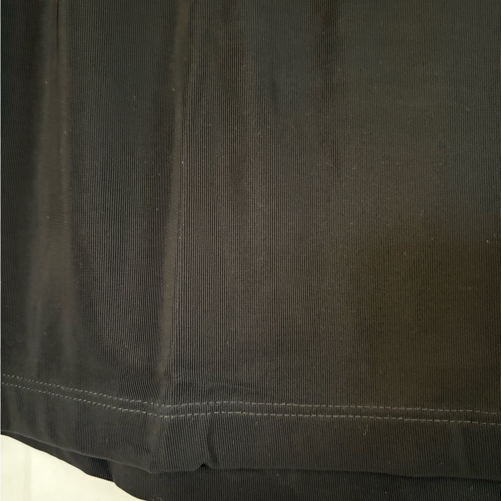 AB Studio Petite Small Black Knee Length A-Line Skirt Nylon Spandex Elastic Wais - Picture 4 of 6